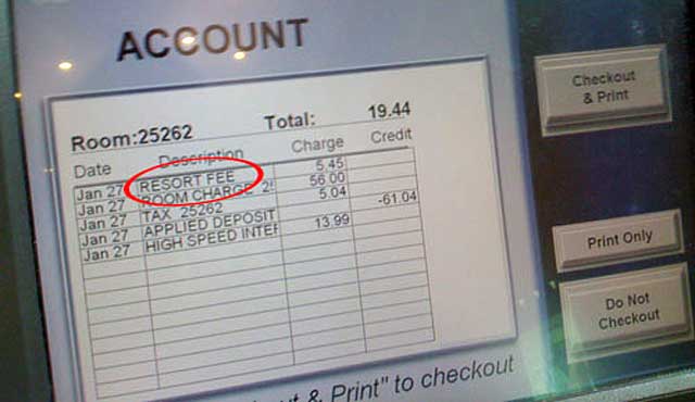 hotel and resort fees
