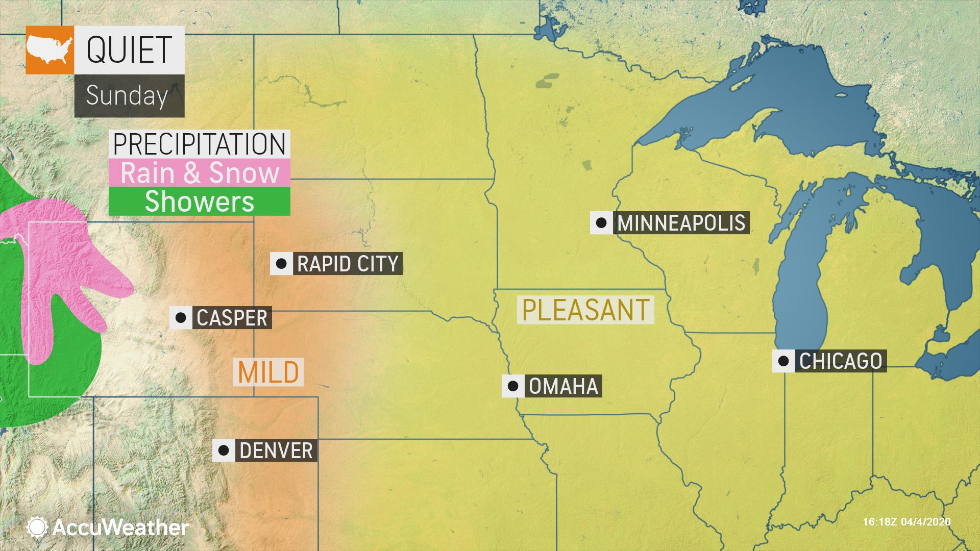 April warmup to encompass central, eastern U.S. into midweek